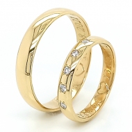 Złote obrączki ślubne półokrągłe Wzór 370 i 7/370 